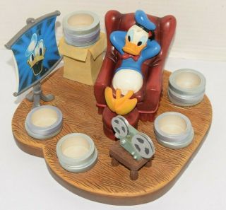 Rare Disney Donald Duck Through The Years 6.  5 " Base Only - No Mini Water Globes