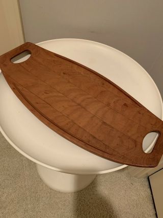 Mid Century Danish Modern Dansk Ihq Teak Wood Serving Tray Cutting Board Platter
