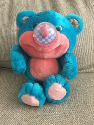 Vintage Nosy Bears Blue Playskool Plush Nose