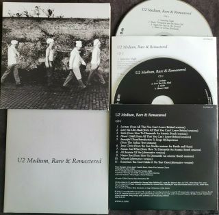 U2 " Medium,  Rare & Remastered " 2 Cd W/poster 2009 U2.  Com Fan Club Only Rare Oop
