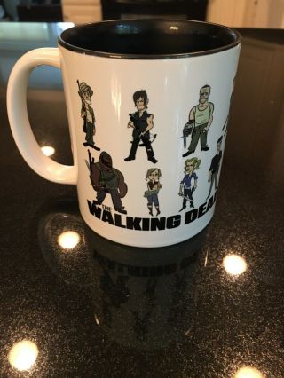 Rare The Walking Dead Crew Only Coffee Mug Season 4 Cast.