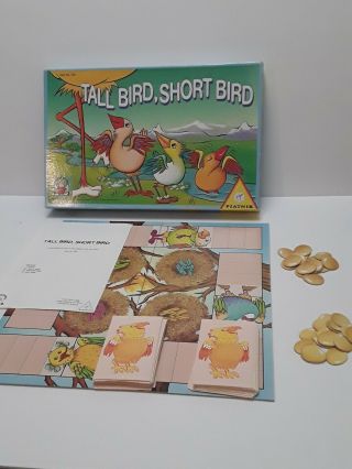 Tall Bird Short Bird Board Game Vintage 1988 Family Discovery Toys Complete Rare