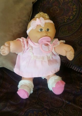 Vintage Cabbage Patch Kid Preemie Doll Pacifier Ok Tag Cothes Cpk No Pox