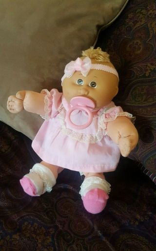 Vintage Cabbage Patch Kid PREEMIE Doll Pacifier OK Tag Cothes cpk NO POX 3
