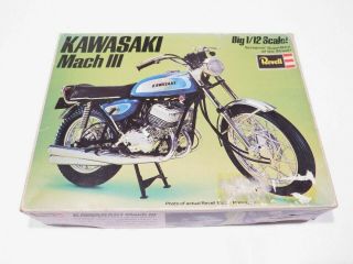 Vintage Revell Kawasaki Mach Iii Motorcycle Model Kit