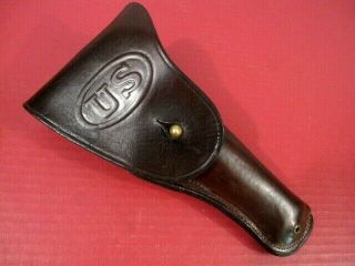 Wwi Us Army Aef M1916 Leather Holster.  45 Acp M1911 Pistol - Hoyt 1918 - Rare