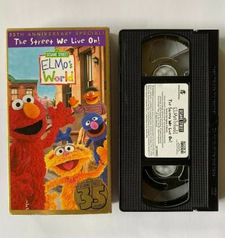 Sesame Street Elmo ' s World 35th Anniversary Special VHS TAPE 2004 Rare OOP 2
