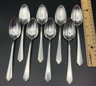 Holmes And Edwards Inlaid Silverplate Guest Of Honor 1935 Is 8 Teaspoons