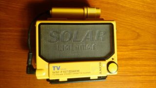 Rare Sony Walkman Wm - F107 Solar Personal Cassette Player