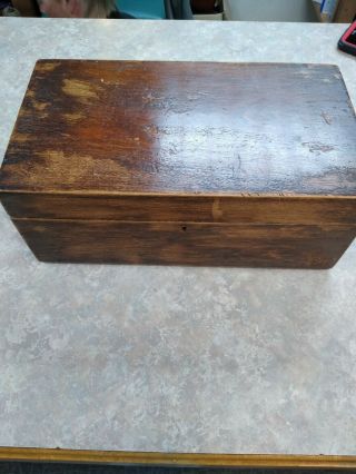 Vintage Dove Tailed Wooden Box