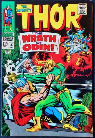 The Mighty Thor 147 Vf 8.  0 Origin Inhumans Jack Kirby Art Rare