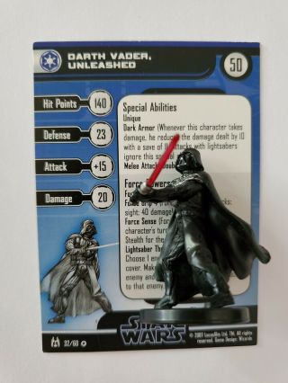 Darth Vader,  Unleashed - 32 Star Wars Miniatures » The Force Unleashed Very Rare
