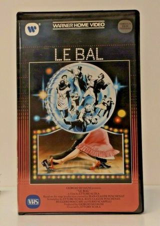 Le Bal Rare Clamshell Vhs (1984) Warner Home Video Ettore Scola Étienne Guichard