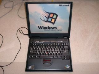 Ibm Thinkpad A21m Type 2628 Laptop With Windows 95 Installed,  Floppy Drive,  Rare