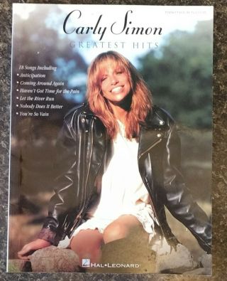 Rare Song Book Carly Simon Greatest Hits 18 Songs Piano Vocal Guitar