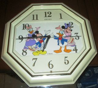 Rare Seiko Disney Animated Musical Wall Clock - Collectible