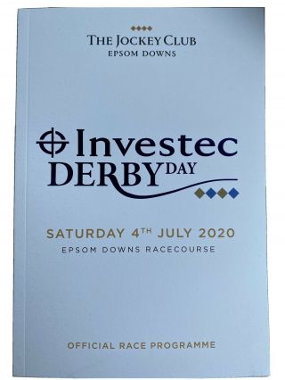 2020 Epsom Derby Racecard Very Rare