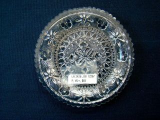 Antique Flint Glass Cup Plate Lee Rose 242b Vg; Eapg,  Lacy,  Boston Sandwich