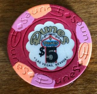 Dunes Las Vegas Casino Chip Obsolete Vintage 14th Ed R6 $5 Very Rare Marquee