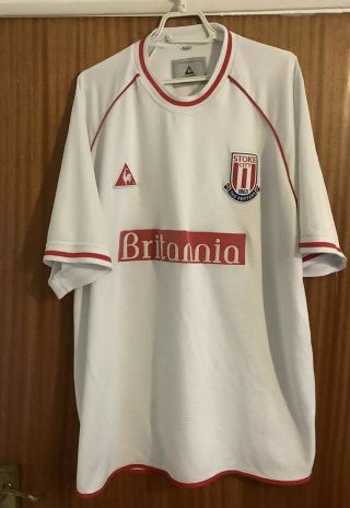 Stoke City 2001 - 2002 White Away Third Shirt Very Rare Xxl Sizing 52 Chest Retro