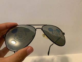 Vintage? Walt Disney Mickey Mouse Mirrored Blue Aviator Sunglasses Rare “d”
