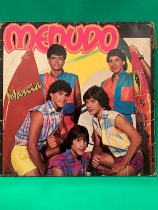 Menudo / Ricky Martin - Vinyl Long Play In Portuguese Called Mania.  Rare