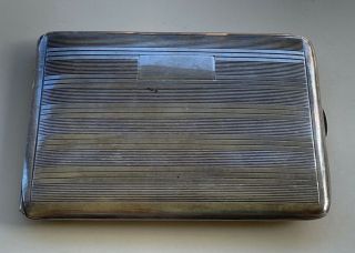 Rare Vintage Deco Ronson Sterling Silver Xl Cigarette Case Holder 108g