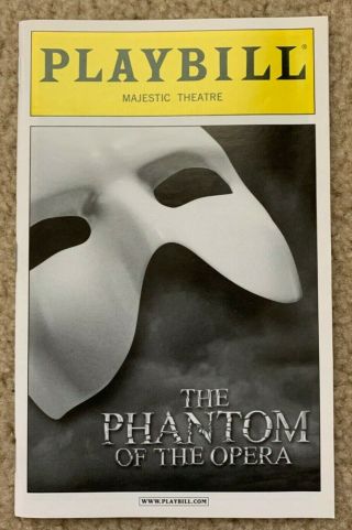 Broadway The Phantom Of The Opera Playbill Rare,  Starring Norm Lewis,  Etc.