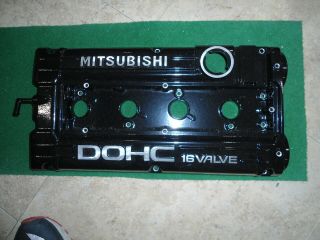 Mitsubishi 4g63 Dohc 2.  0 16 V Powder Coated Valve Cover,  Black,  Rare 1990 - 99
