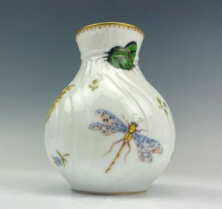 Rare Anna Weatherley Hungary Hand Painted Porcelain Butterfly Flower Vase Tad Nr