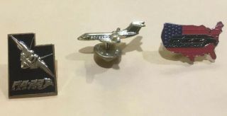 Lockheed Martin F - 22 Raptor & P3 Orion Pins With Cap.  “rare” In Cond.
