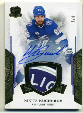 Nikita Kucherov 2017 - 18 Ud The Cup Gold 2 Color Auto Patch 75 2/8 Made Rare
