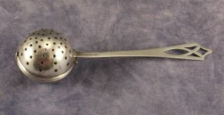 Antique Sterling Silver Tea Ball Spoon Strainer Infuser - Webster