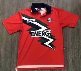 Vintage Rare 1990s Asics Lancashire Cricket Shirt