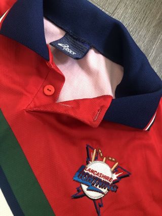 Vintage Rare 1990s Asics Lancashire Cricket Shirt 3