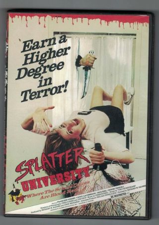 Splatter University - Rare 1984 Gory Slasher - W/chapter Card - Oop Elite Dvd