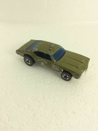 Hot Wheels Redline Olds 442 Army Staff Car Rare All