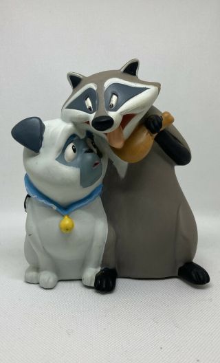 Rare Vintage Disney’s Pocahontas Piggy Bank Meeko And Percy In Great Shape