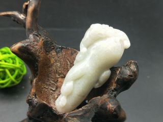 100 Chinese Natural Hand - Carved Jadeite Jade Fine Yellow Ginseng Pendant