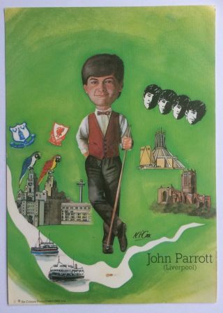 John Parrott Snooker 1984 Pub Canvas Print By N.  P.  Cox Vgc Rare Vtg Retro