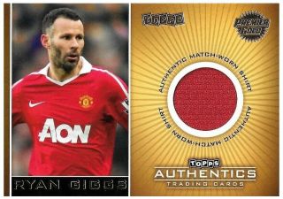 Topps Premier Gold Ryan Giggs Man Utd Match Worn Jersey Relic Card Rare /350