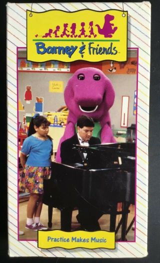 Barney & Friends: Practice Makes Music (vhs,  1992) Rare Time Life