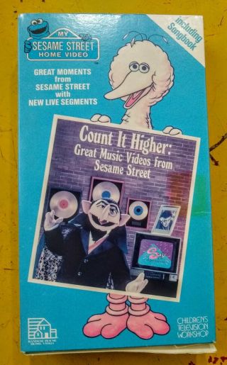 My Sesame Street - Count It Higher: Great Music Videos Vhs 1988 Home Video Rare