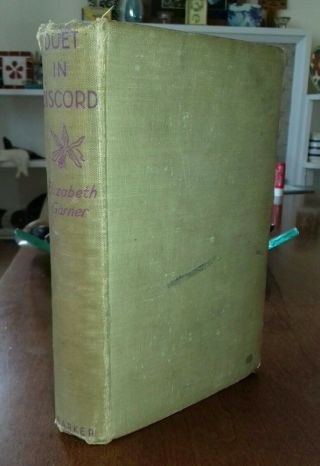 Elizabeth Garner Duet In Discord Arthur Barker 1st 1936 Rare Hardback Novel