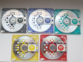 Prime Media Colors Md 80 Minidiscs,  Made In Japan,  Very Rare
