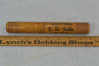 Antique Plastic Double End Knitting Needles Advertising Wood Holder Antique