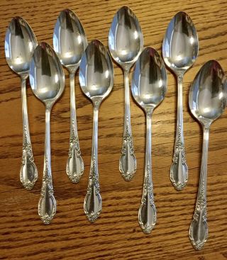 1881 Rogers Silverplate Oneida Enchantment Londontown 1952 Floral Table Spoons
