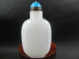 Rare Chinese 3.  0 Inches Master Hand - Carved White Jade Snuff Bottle