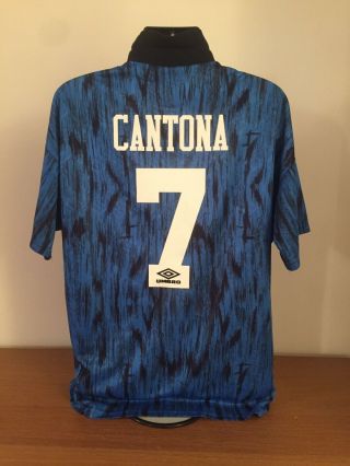 Manchester United Away Shirt 1992/93 Cantona 7 Xl Vintage Rare