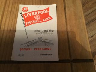 Liverpool V Leyton Orient 1957 - 1958 Rare Spelling Error